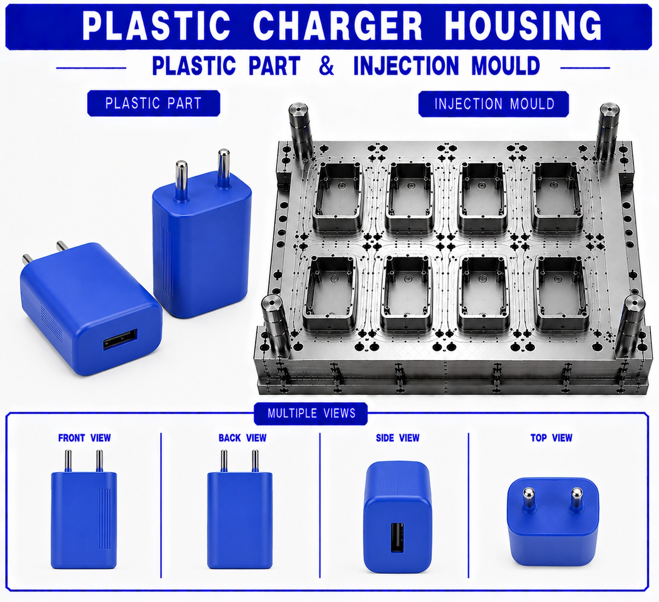 Plastic Charger Housing Mould and Moulding Service